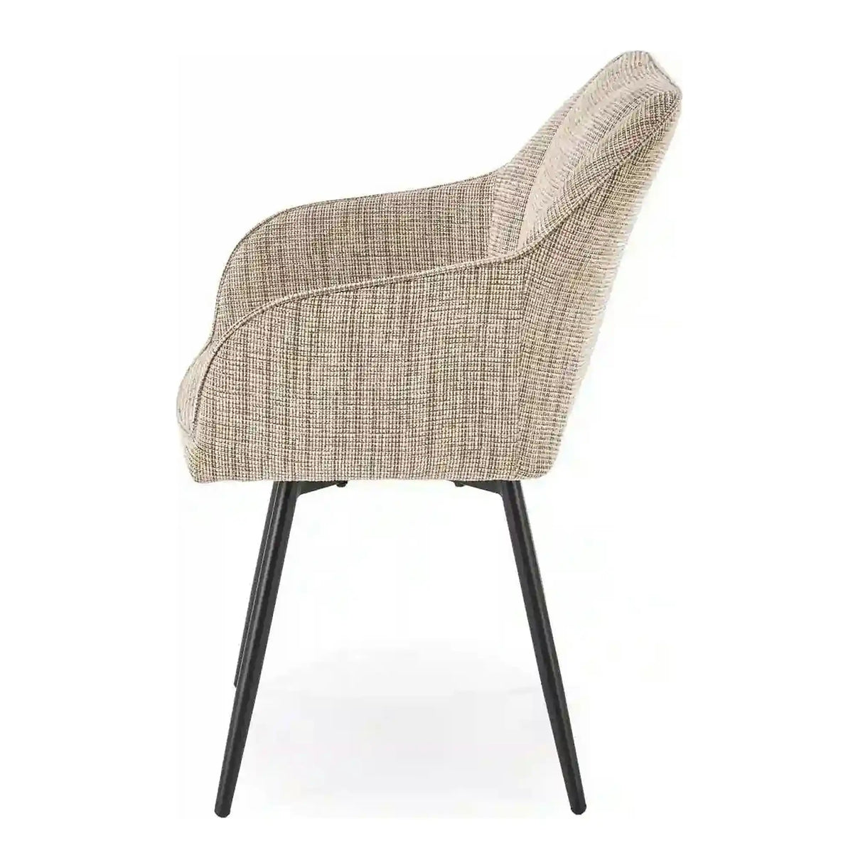 Scaun K576, bej/negru, stofa clasica/otel, 54x60x85 cm