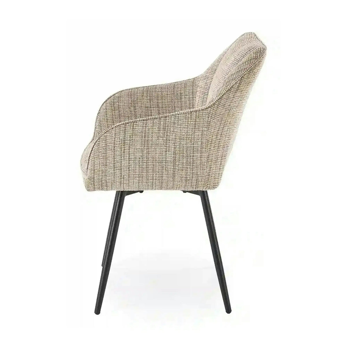 Scaun K576, bej/negru, stofa clasica/otel, 54x60x85 cm