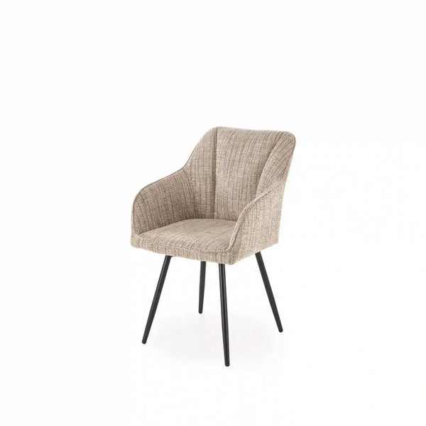Scaun K576, bej/negru, stofa clasica/otel, 54x60x85 cm