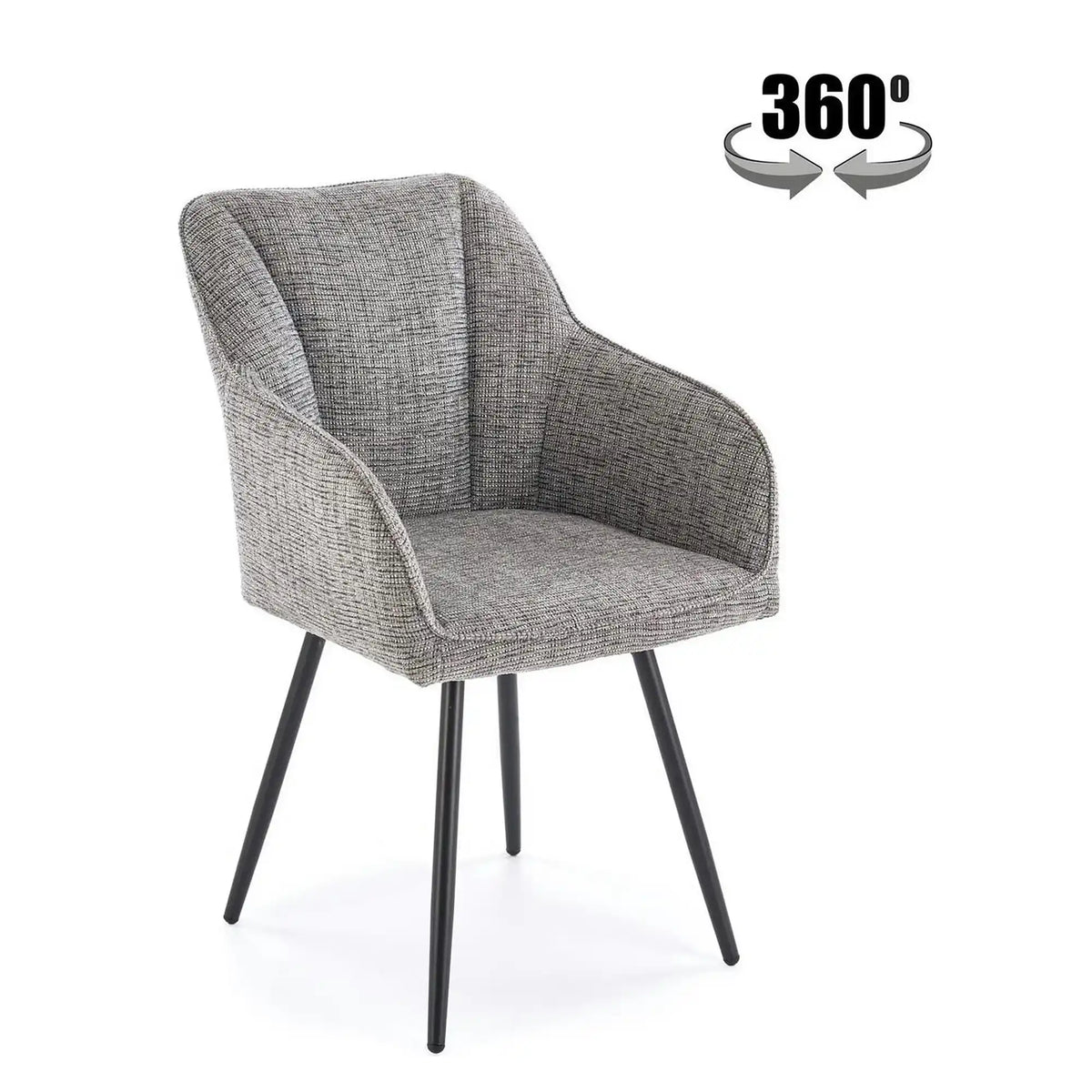 Scaun K576, gri/negru, stofa clasica/otel, 54x60x85 cm