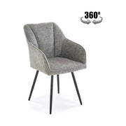 Scaun K576, gri/negru, stofa clasica/otel, 54x60x85 cm