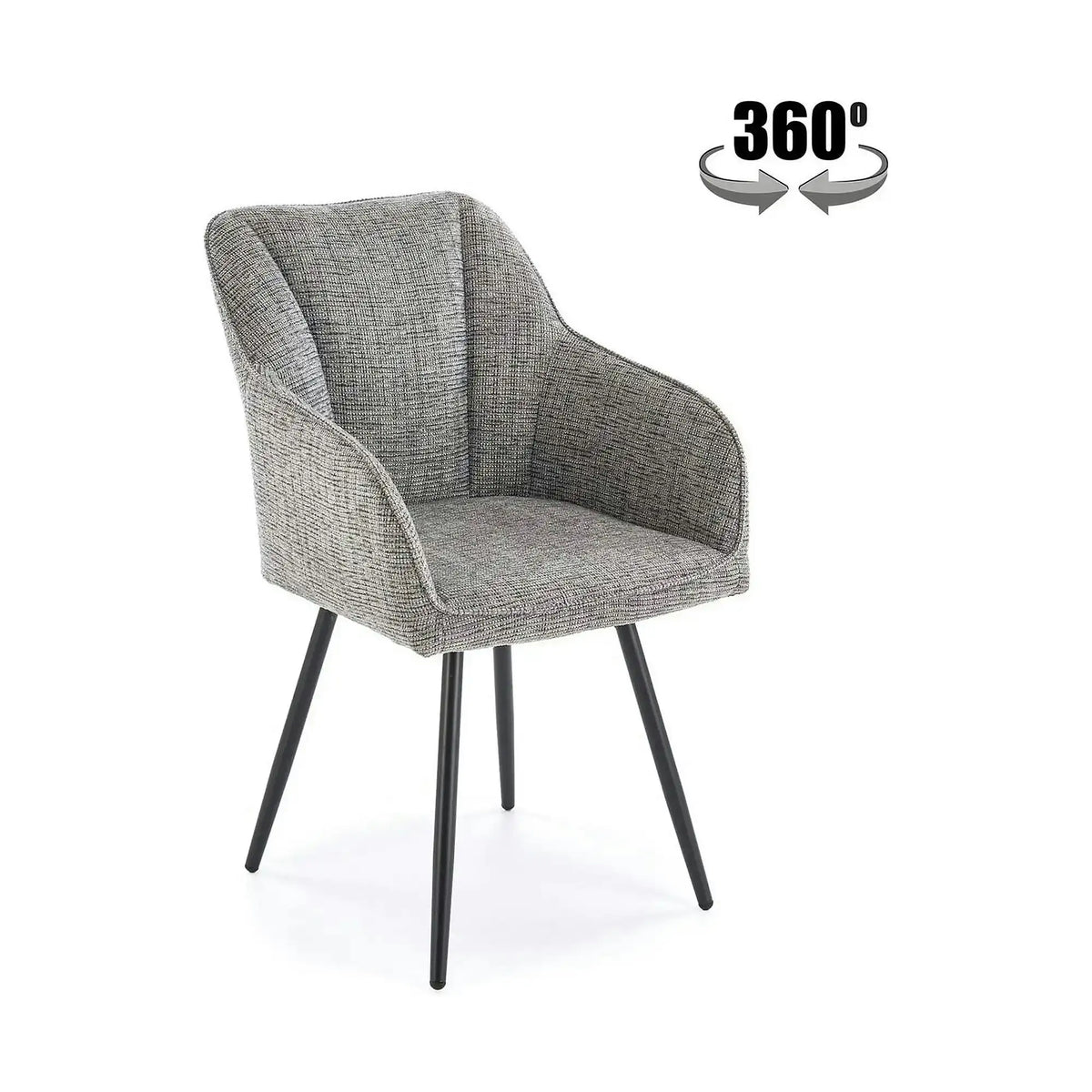 Scaun K576, gri/negru, stofa clasica/otel, 54x60x85 cm