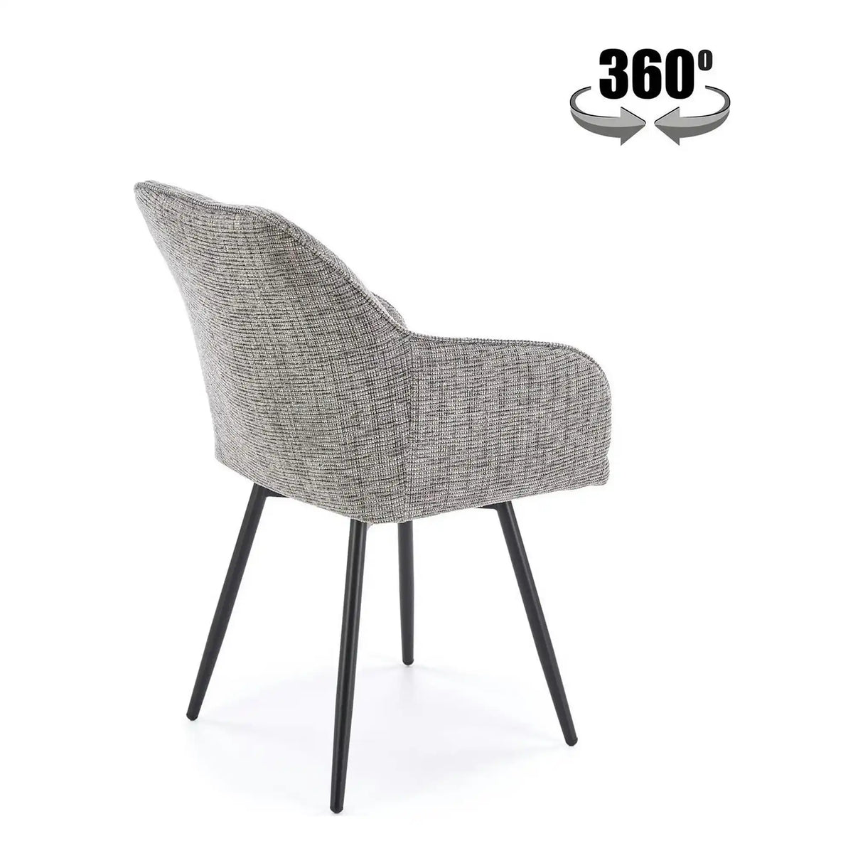 Scaun K576, gri/negru, stofa clasica/otel, 54x60x85 cm