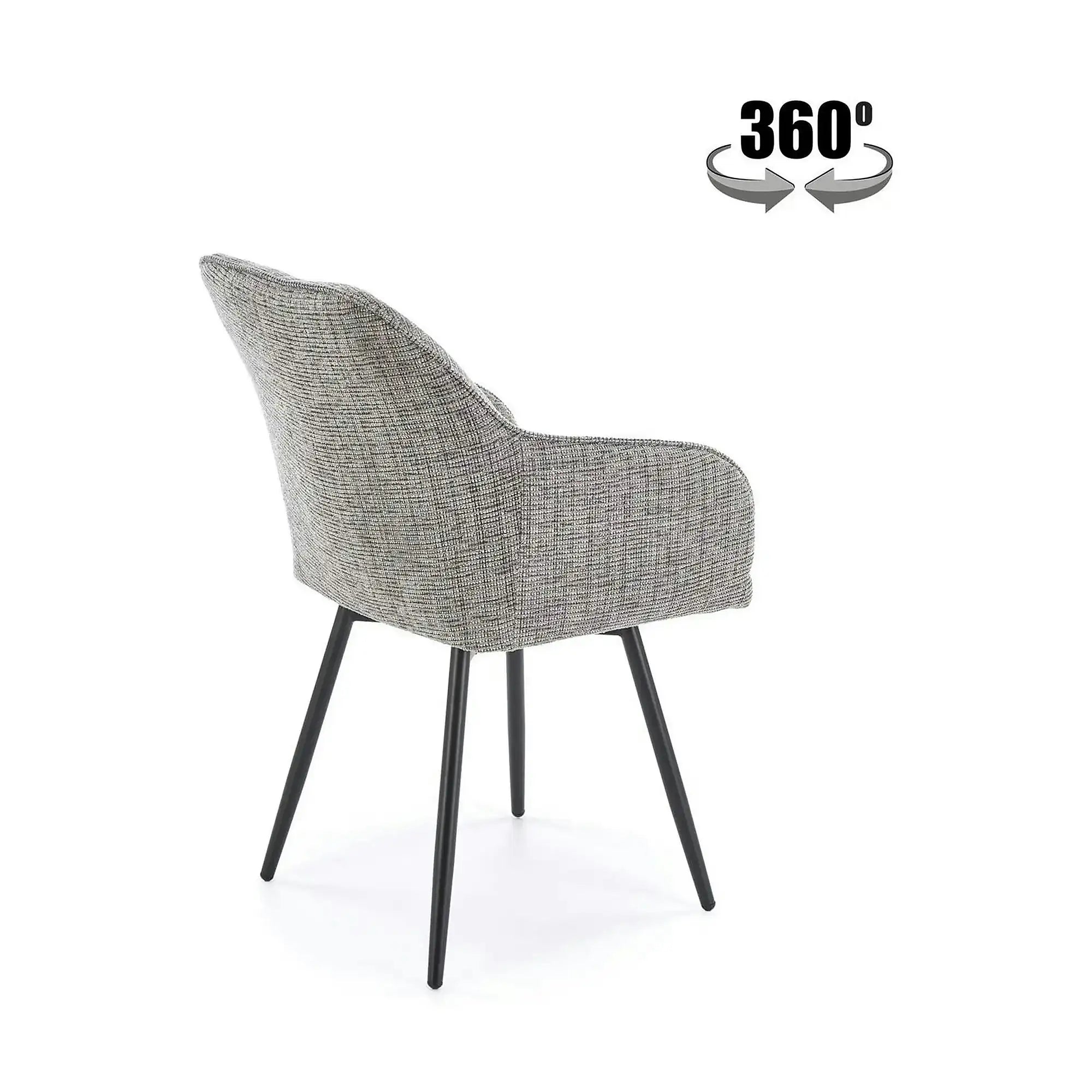 Scaun K576, gri/negru, stofa clasica/otel, 54x60x85 cm