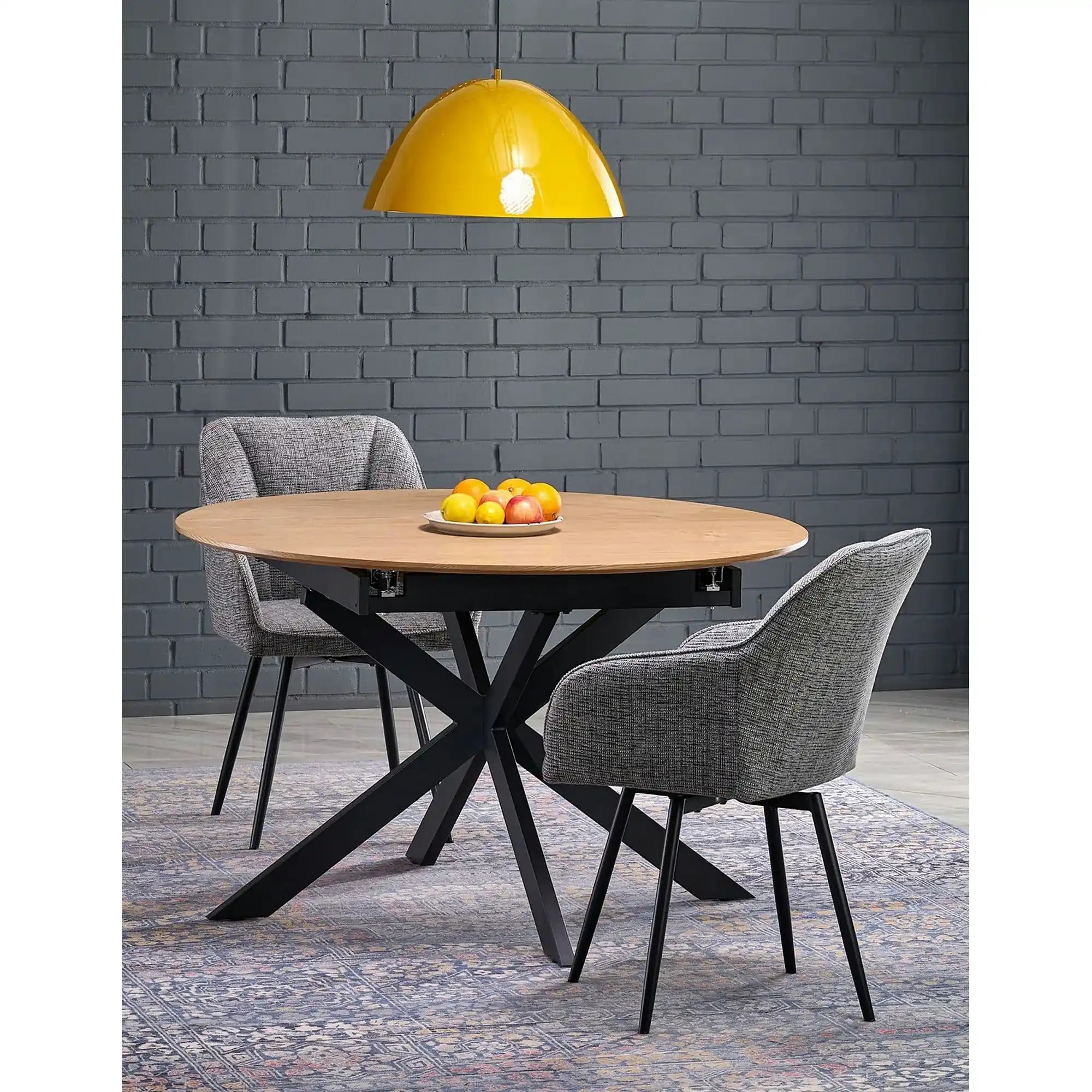 Scaun K576, gri/negru, stofa clasica/otel, 54x60x85 cm