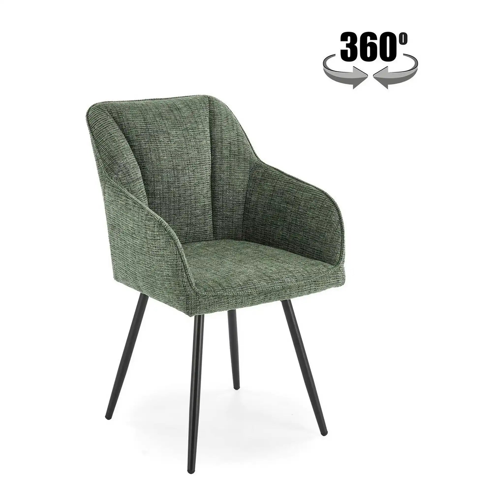 Scaun K576, verde olive/negru, stofa clasica/otel, 54x60x85 cm