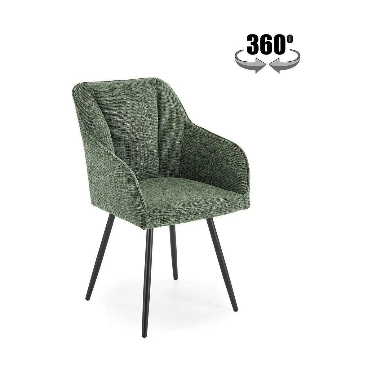 Scaun K576, verde olive/negru, stofa clasica/otel, 54x60x85 cm