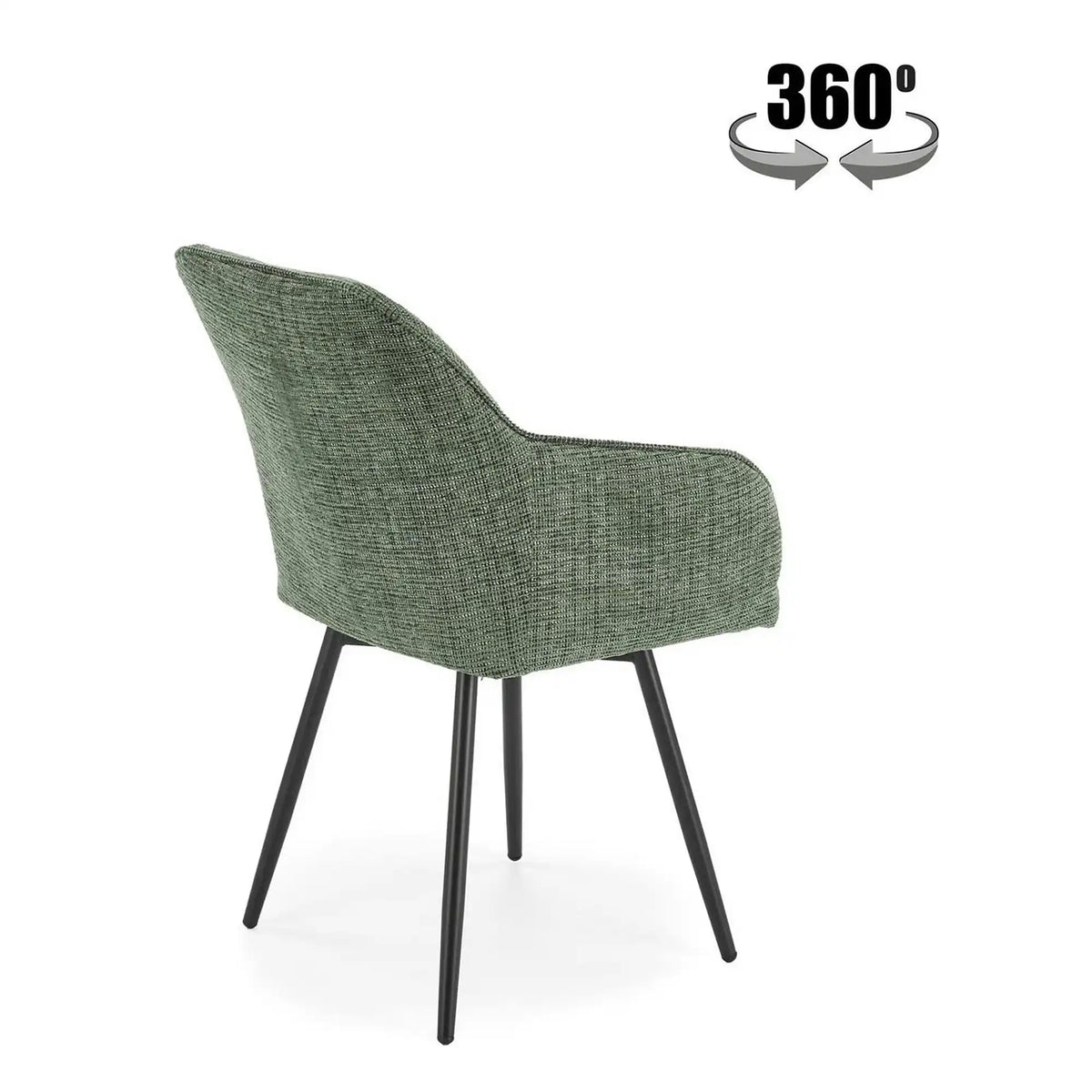 Scaun K576, verde olive/negru, stofa clasica/otel, 54x60x85 cm