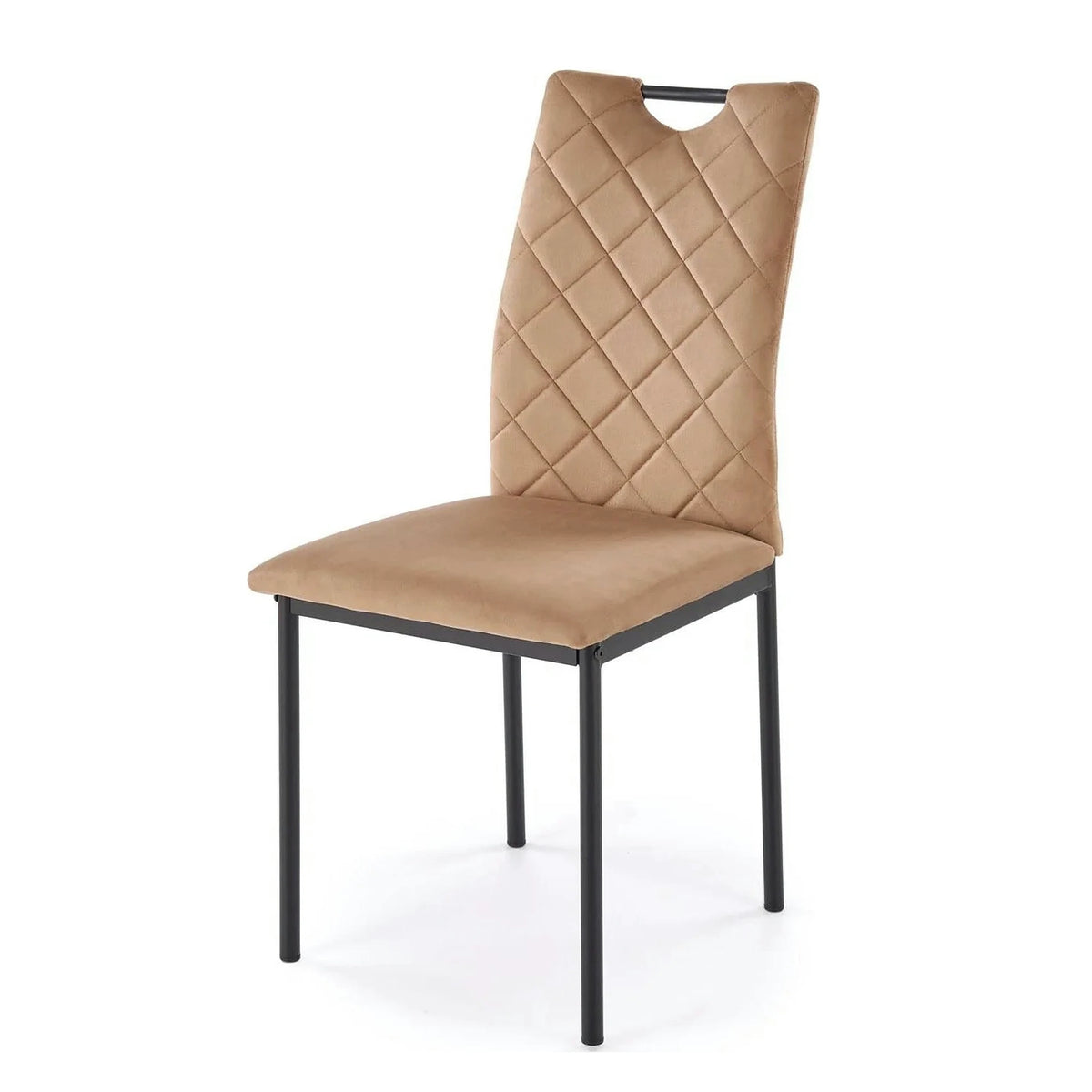 Scaun K577, bej - HLR 11, stofa catifelata/otel, 43x53x93 cm