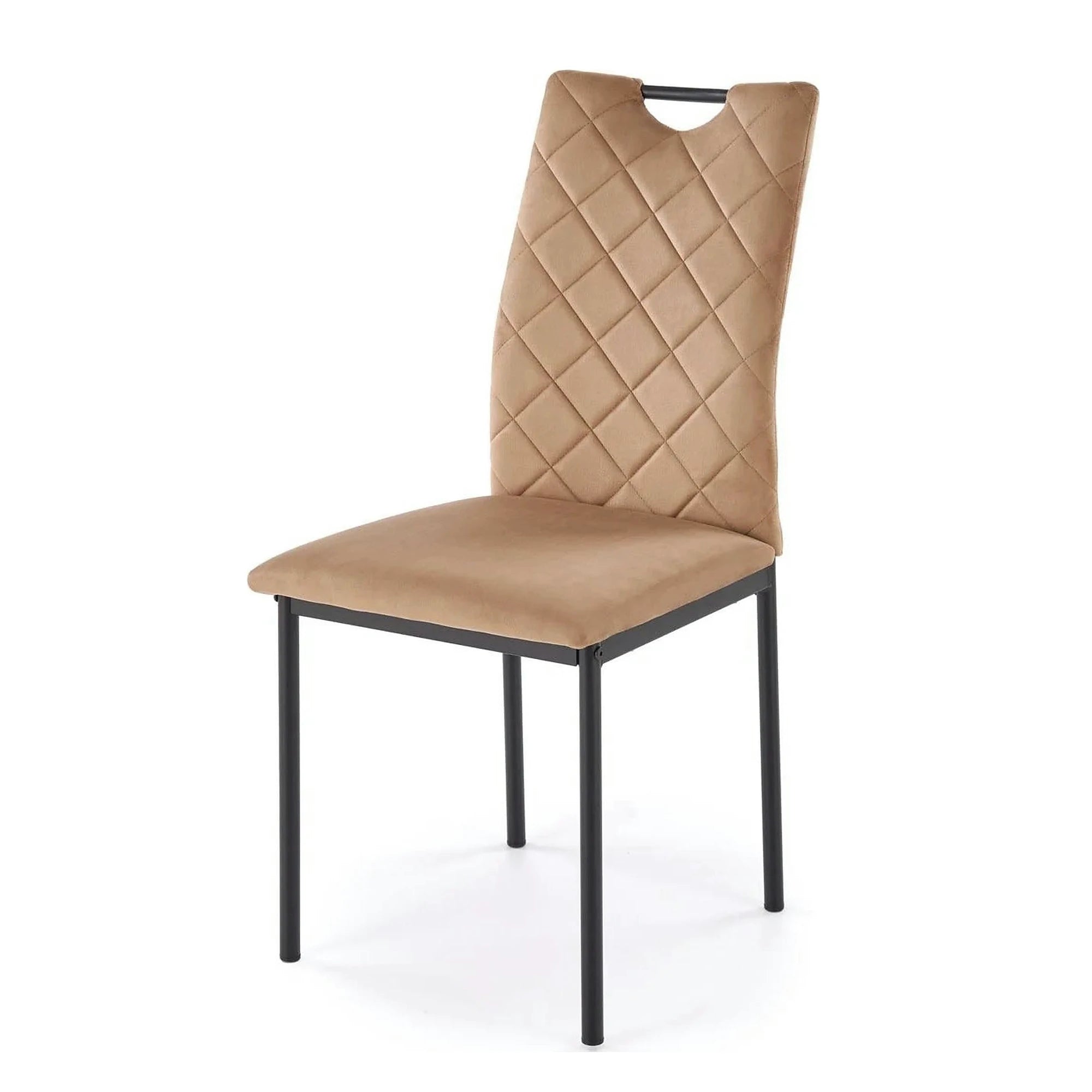 Scaun K577, bej - HLR 11, stofa catifelata/otel, 43x53x93 cm