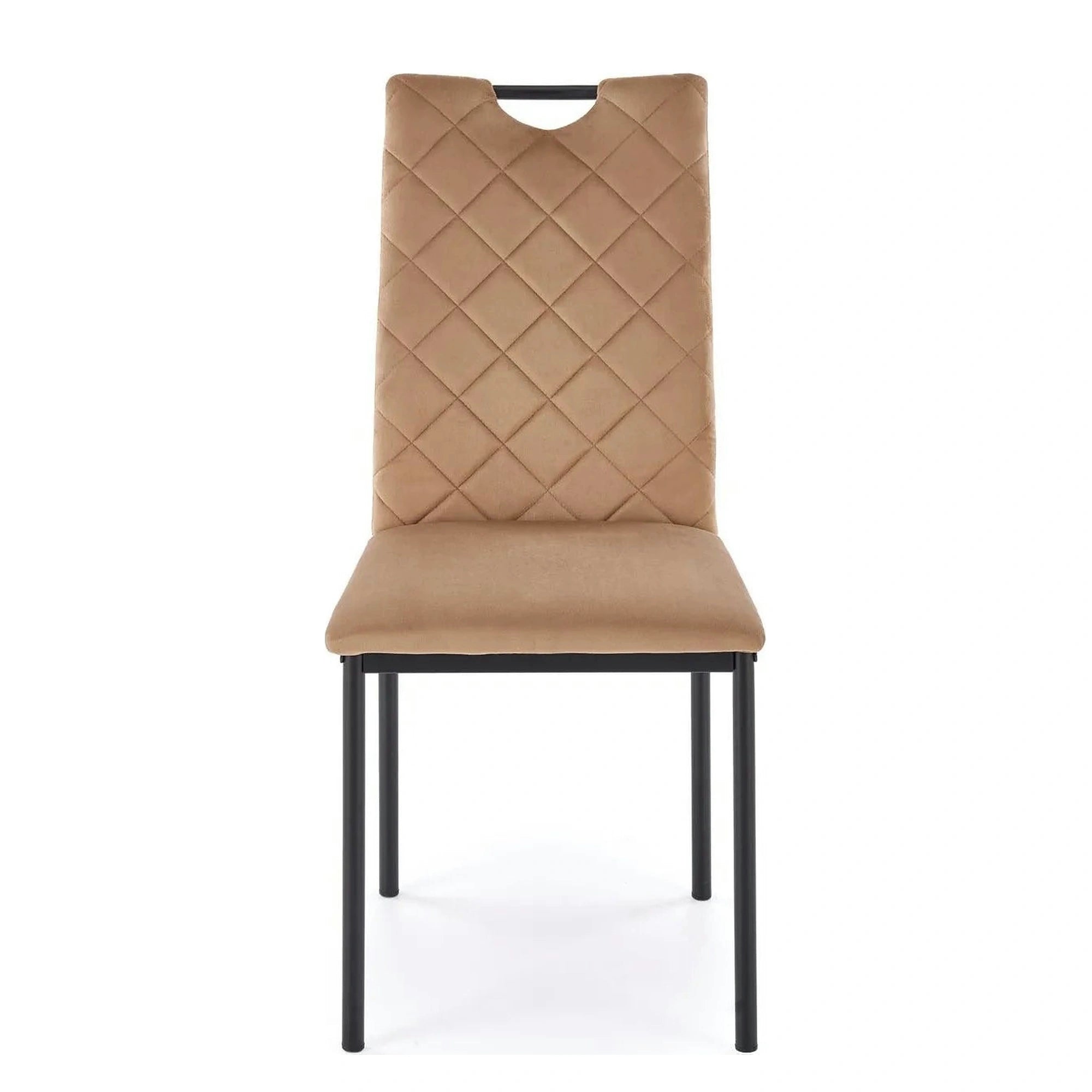 Scaun K577, bej - HLR 11, stofa catifelata/otel, 43x53x93 cm