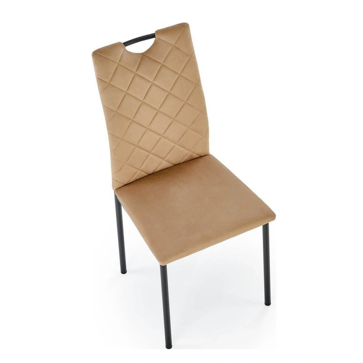 Scaun K577, bej - HLR 11, stofa catifelata/otel, 43x53x93 cm