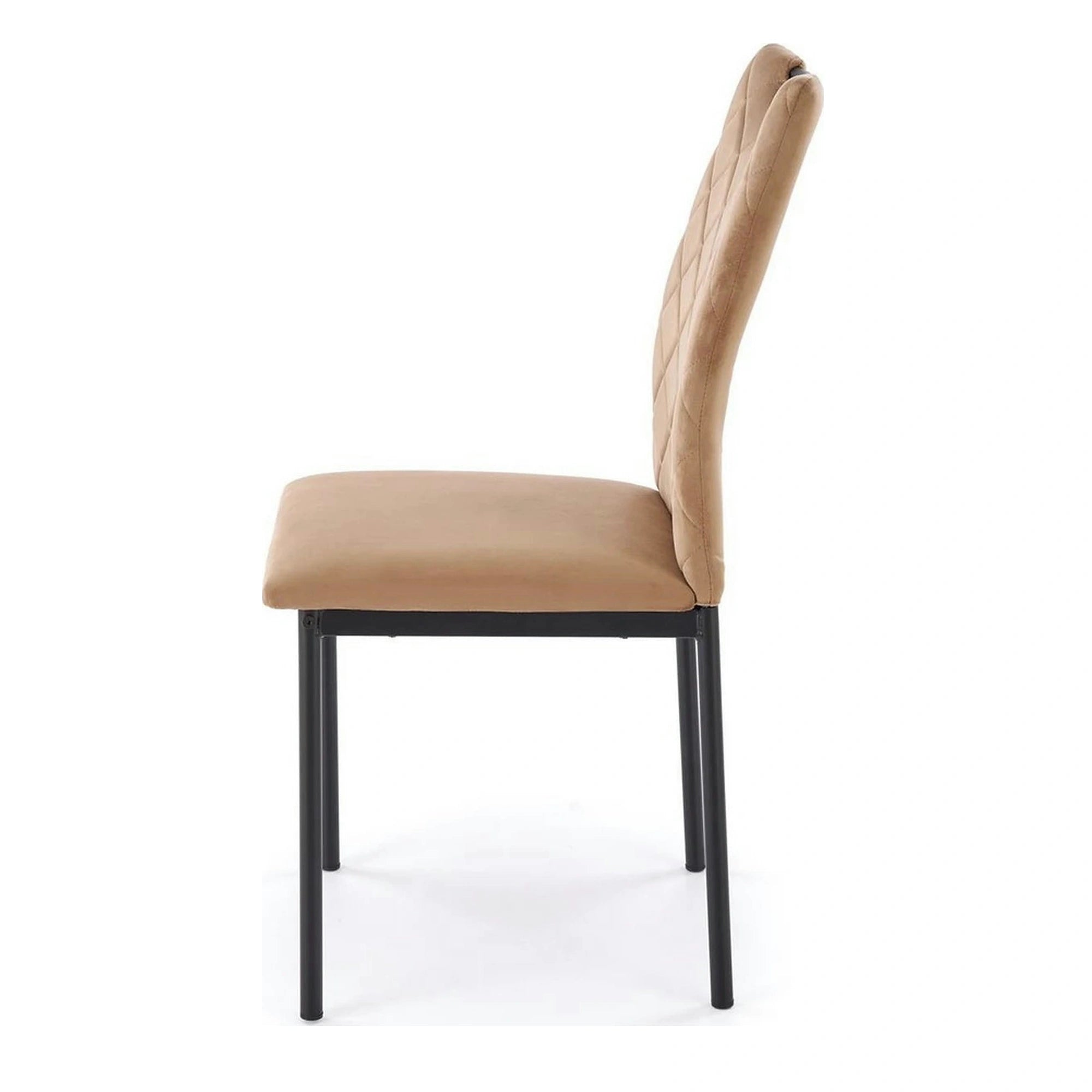 Scaun K577, bej - HLR 11, stofa catifelata/otel, 43x53x93 cm