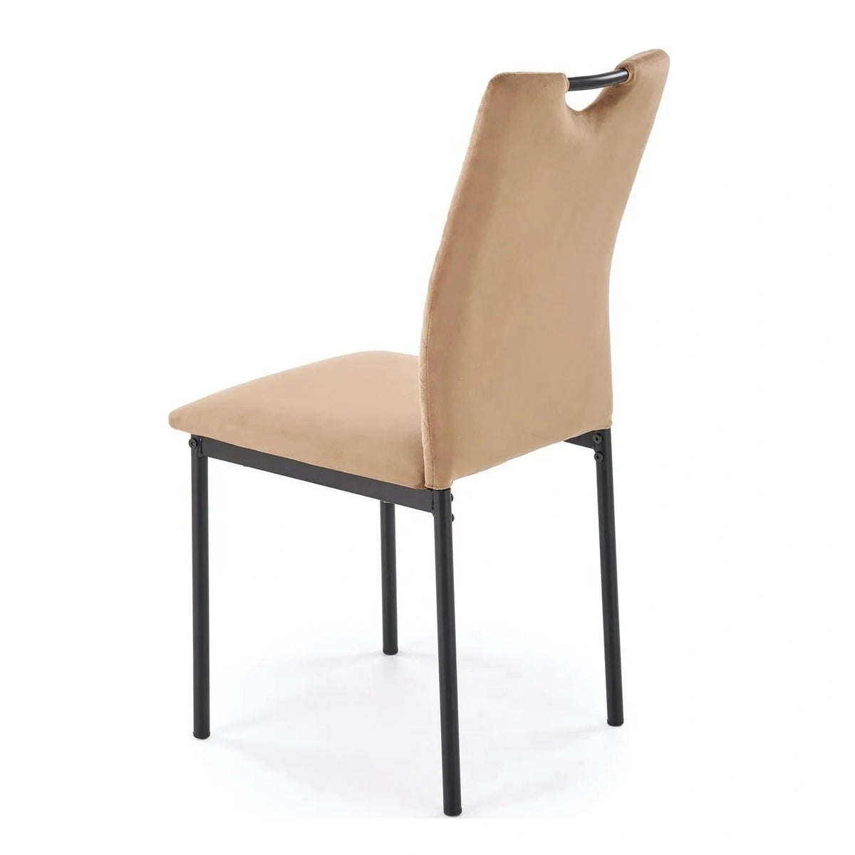Scaun K577, bej - HLR 11, stofa catifelata/otel, 43x53x93 cm