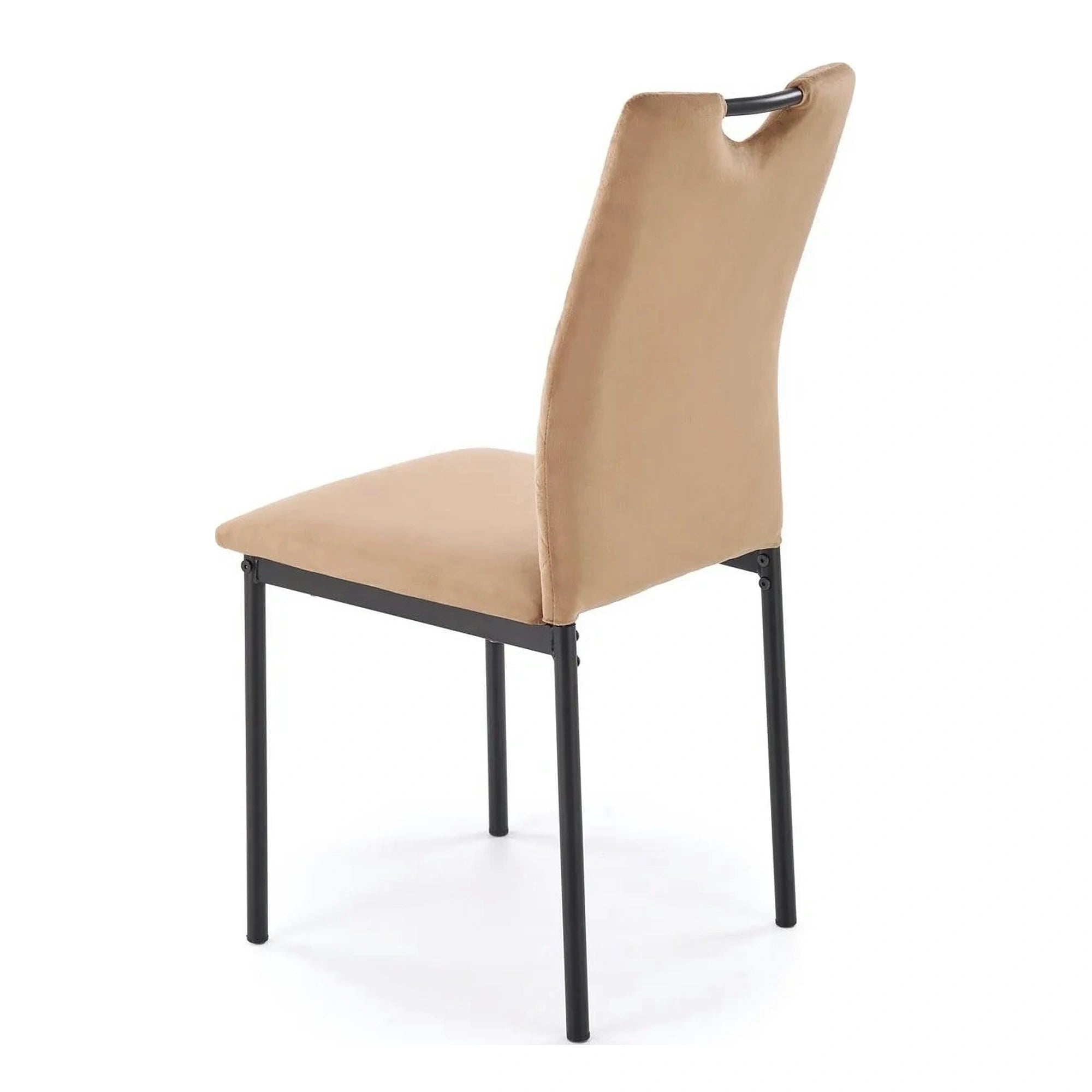 Scaun K577, bej - HLR 11, stofa catifelata/otel, 43x53x93 cm