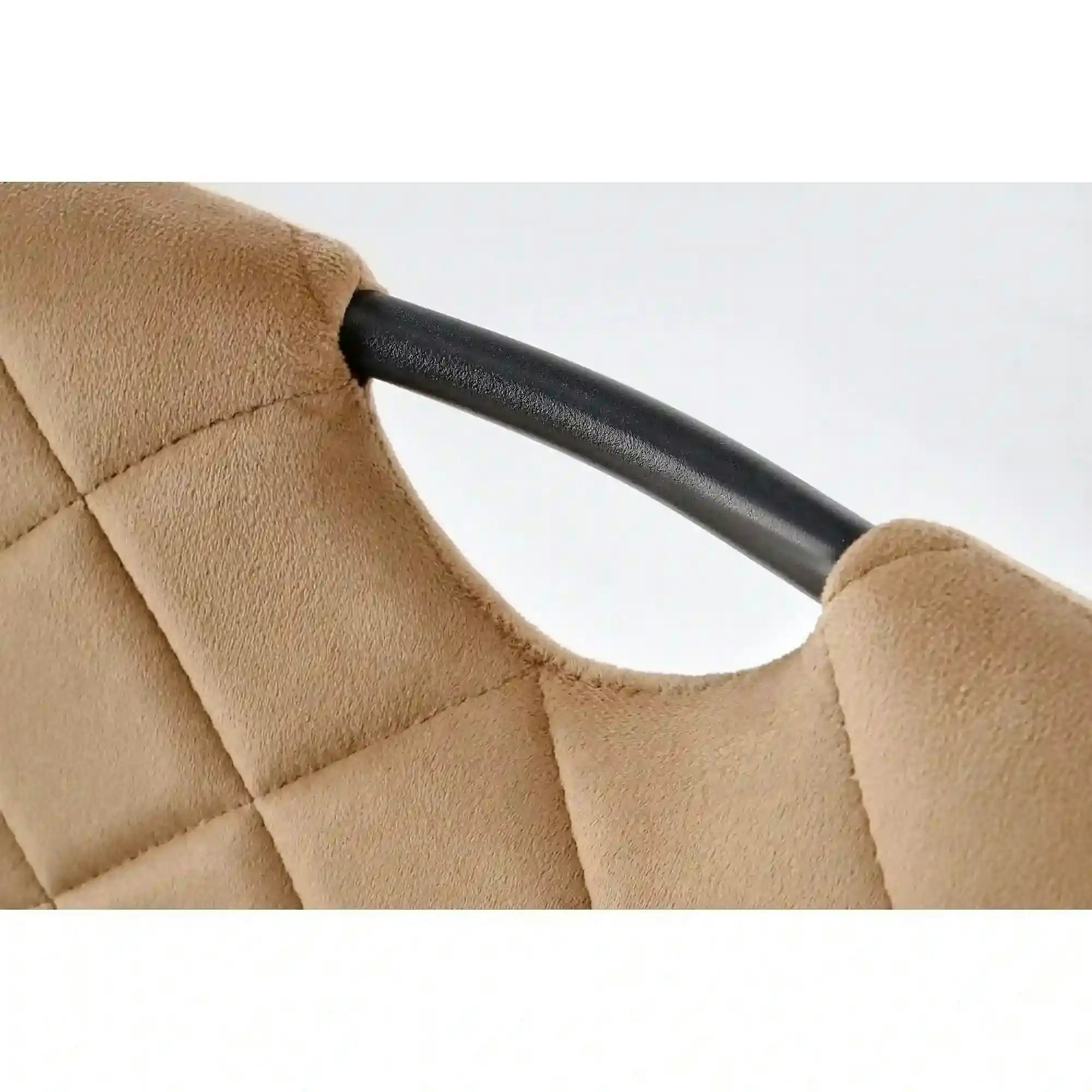 Scaun K577, bej - HLR 11, stofa catifelata/otel, 43x53x93 cm