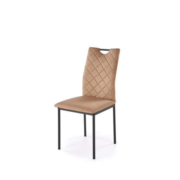 Scaun K577, bej - HLR 11, stofa catifelata/otel, 43x53x93 cm