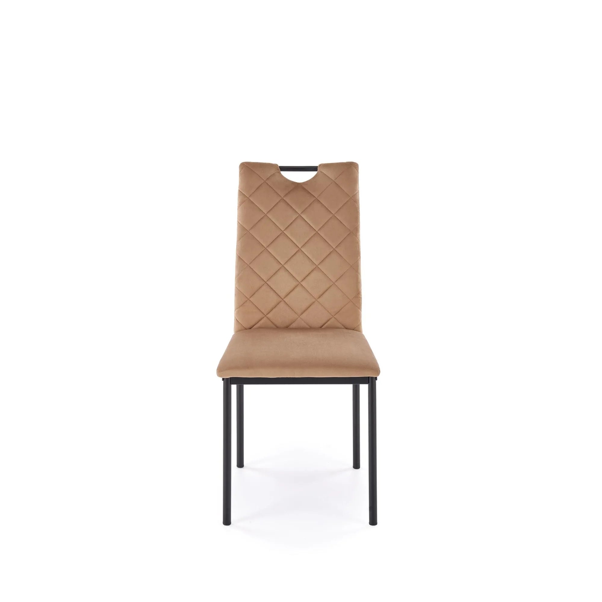 Scaun K577, bej - HLR 11, stofa catifelata/otel, 43x53x93 cm
