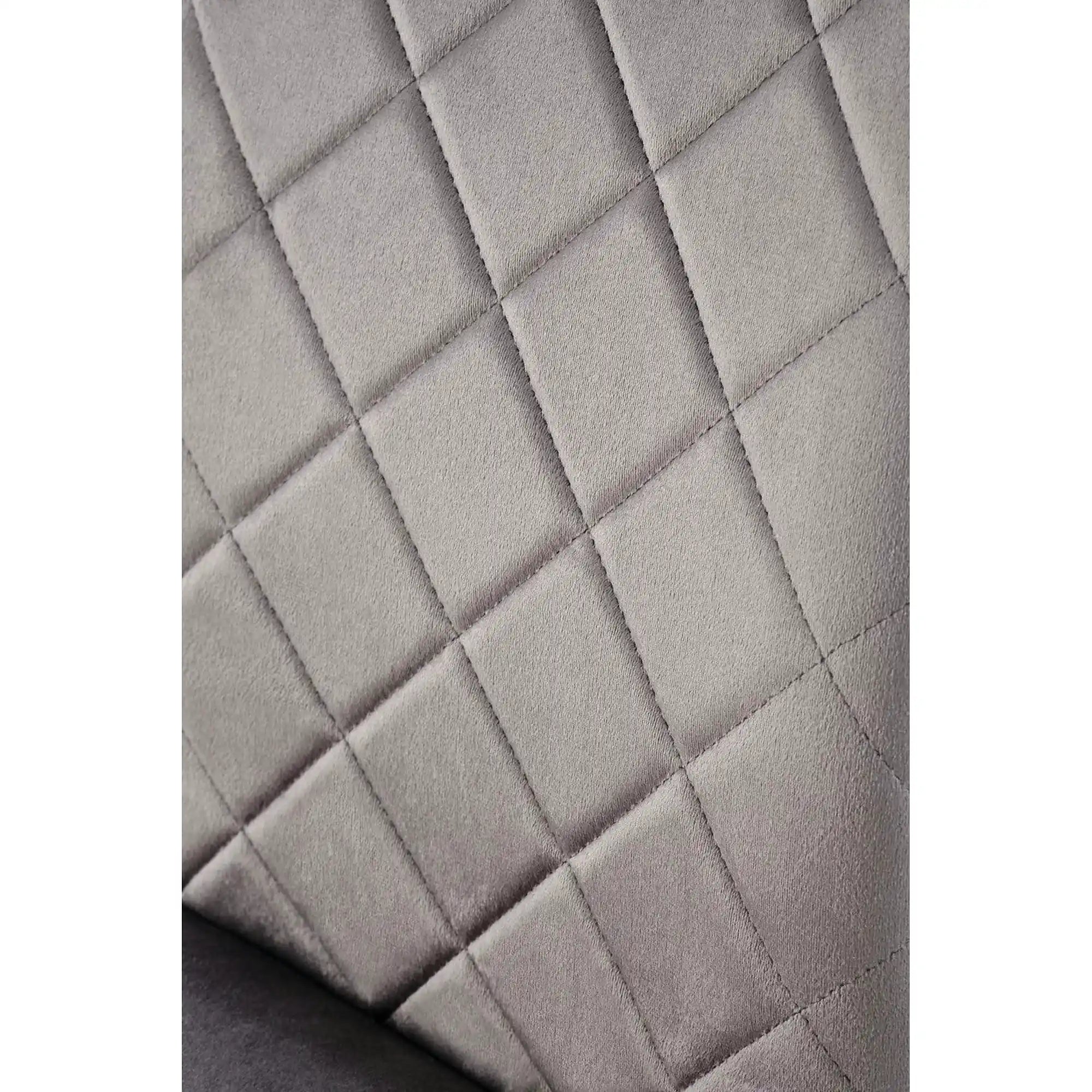 Scaun K577, gri - HLR 21, stofa catifelata/otel, 43x53x93 cm