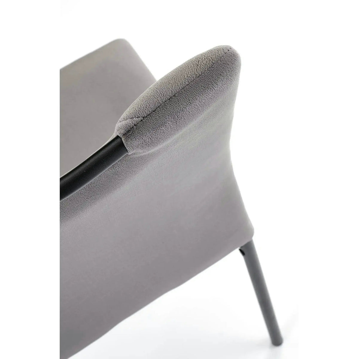 Scaun K577, gri - HLR 21, stofa catifelata/otel, 43x53x93 cm