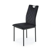 Scaun K577, negru - HLR 66, stofa catifelata/otel, 43x53x93 cm