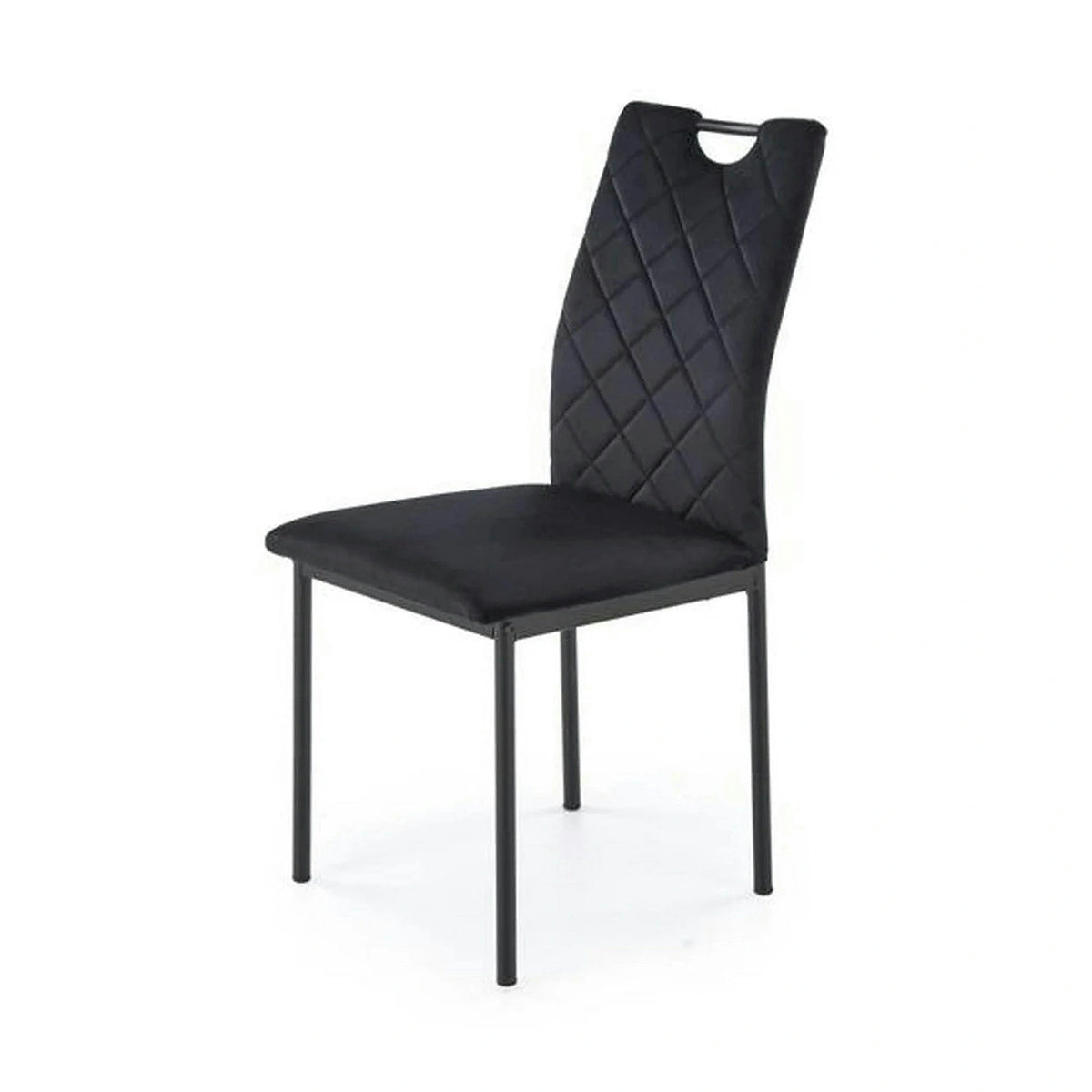 Scaun K577, negru - HLR 66, stofa catifelata/otel, 43x53x93 cm