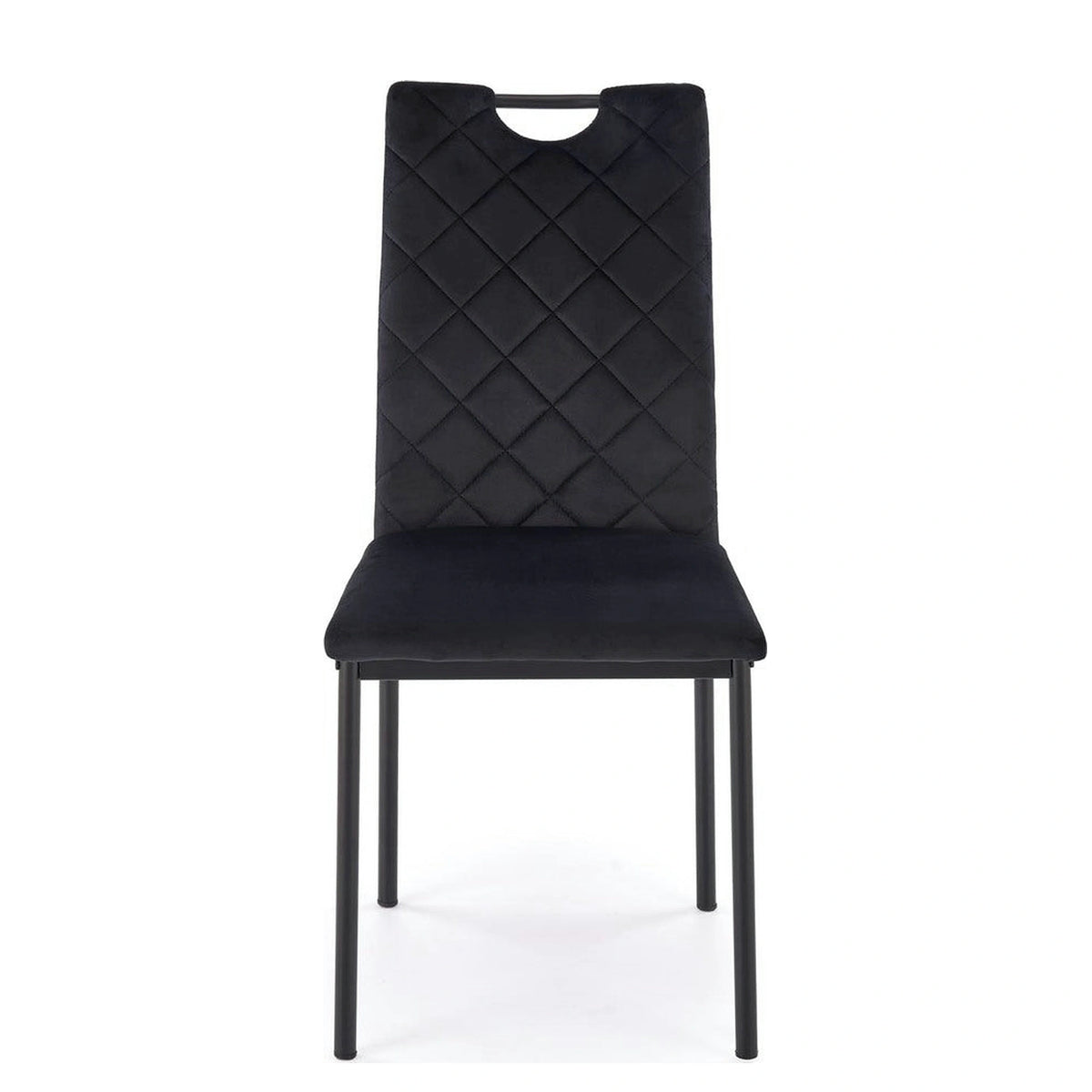 Scaun K577, negru - HLR 66, stofa catifelata/otel, 43x53x93 cm