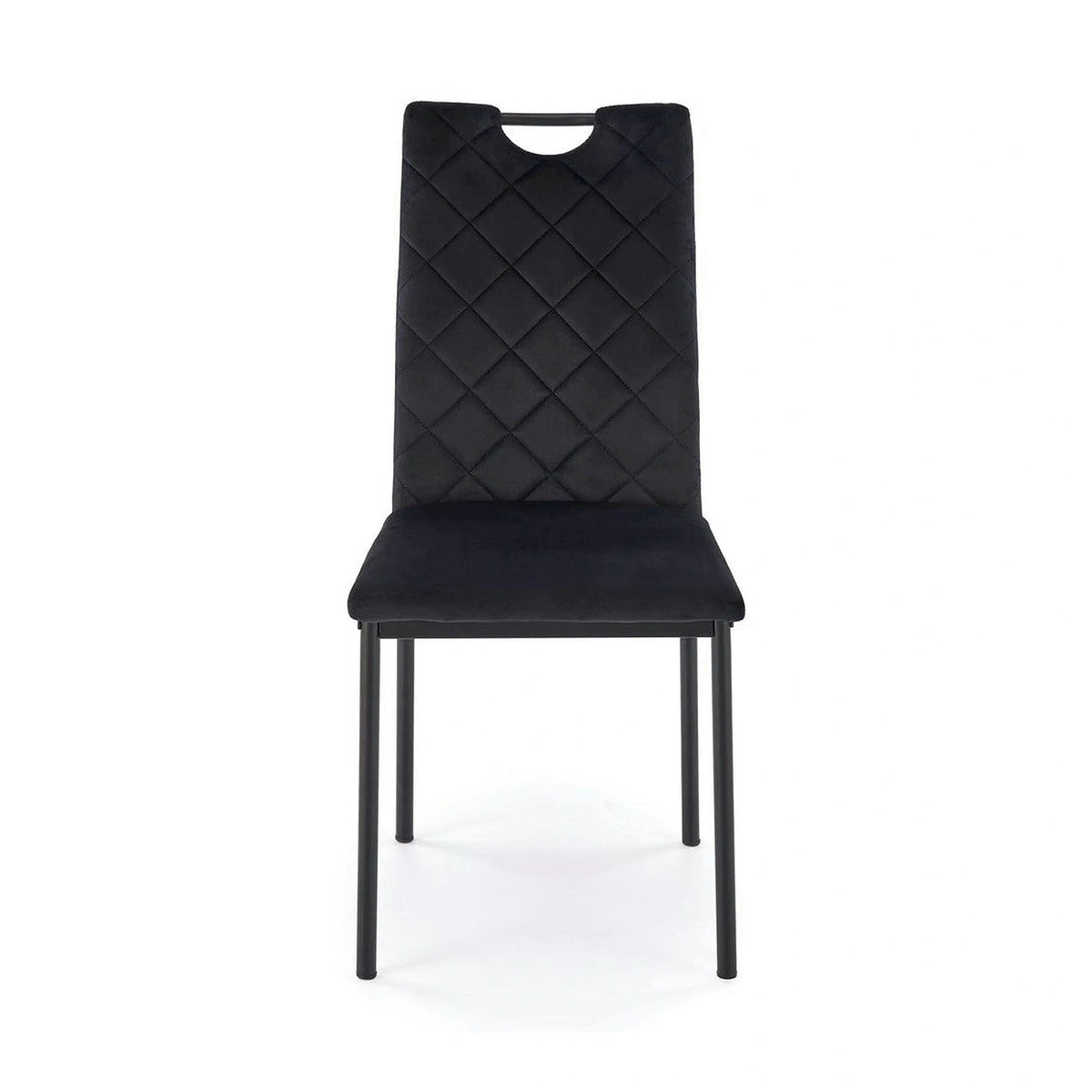 Scaun K577, negru - HLR 66, stofa catifelata/otel, 43x53x93 cm