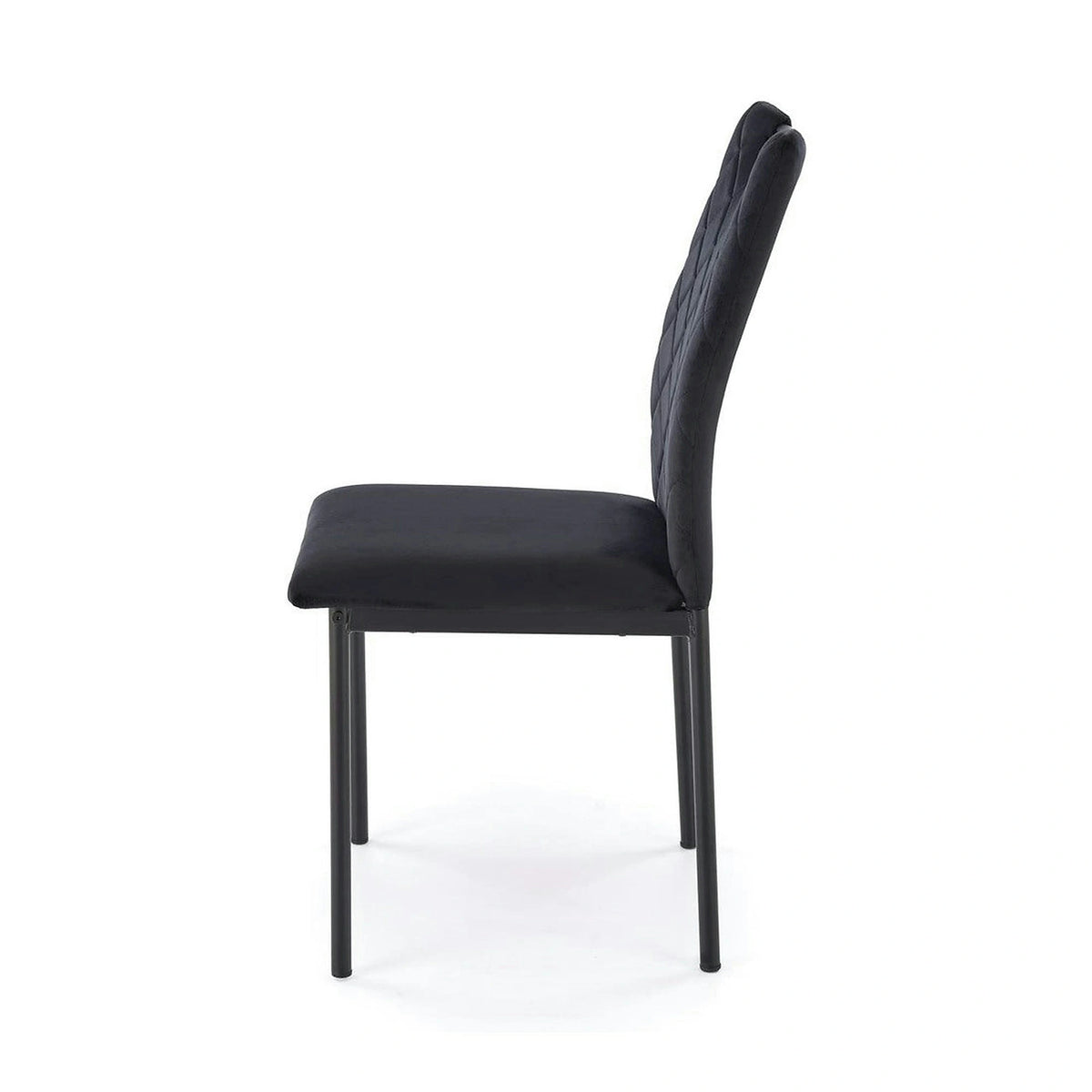 Scaun K577, negru - HLR 66, stofa catifelata/otel, 43x53x93 cm