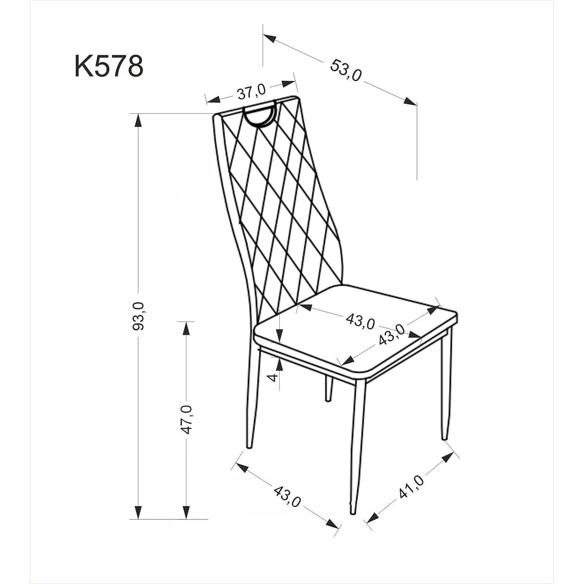 Scaun K578, bej - HLR 11/argintiu, stofa catifelata/otel, 43x53x93 cm