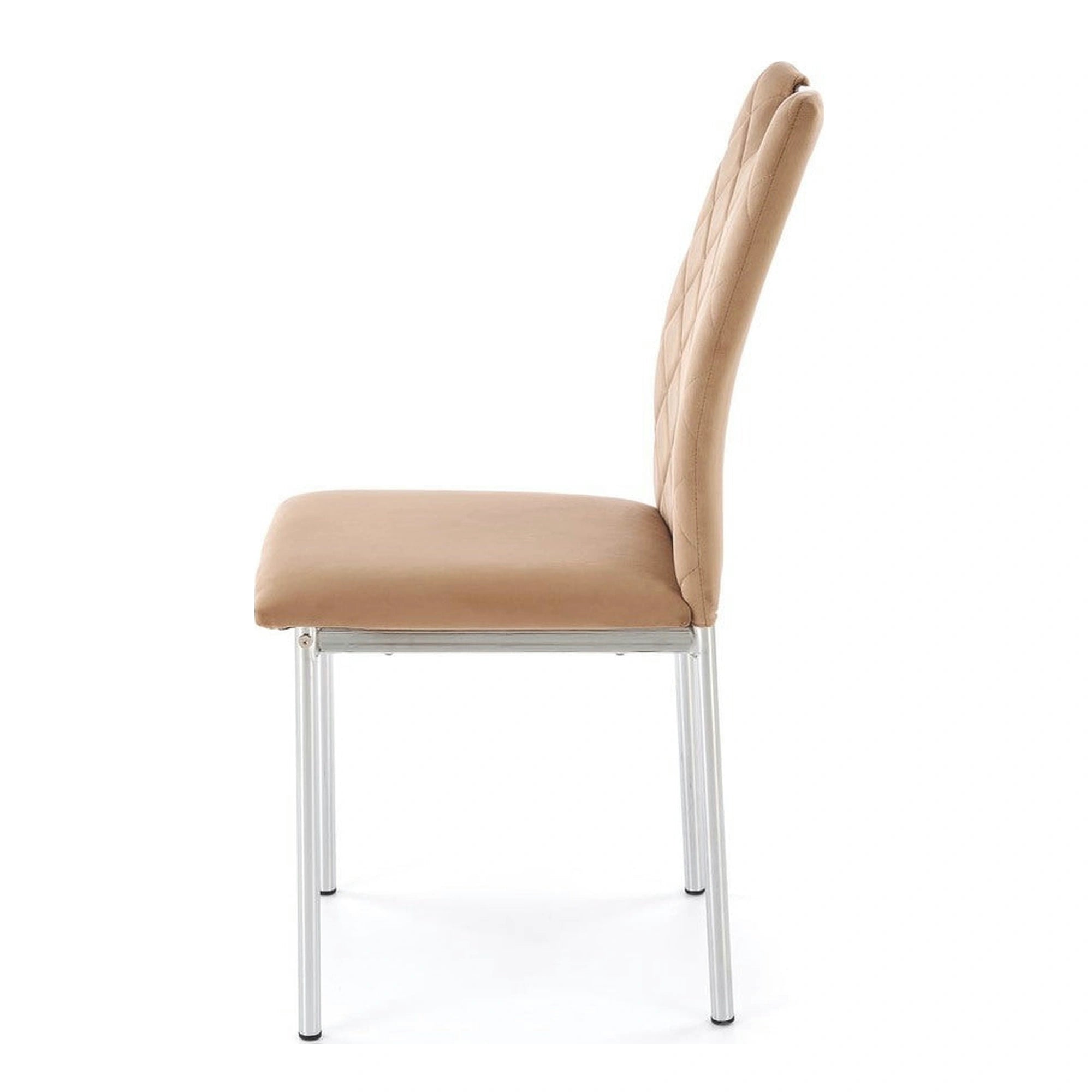 Scaun K578, bej - HLR 11/argintiu, stofa catifelata/otel, 43x53x93 cm