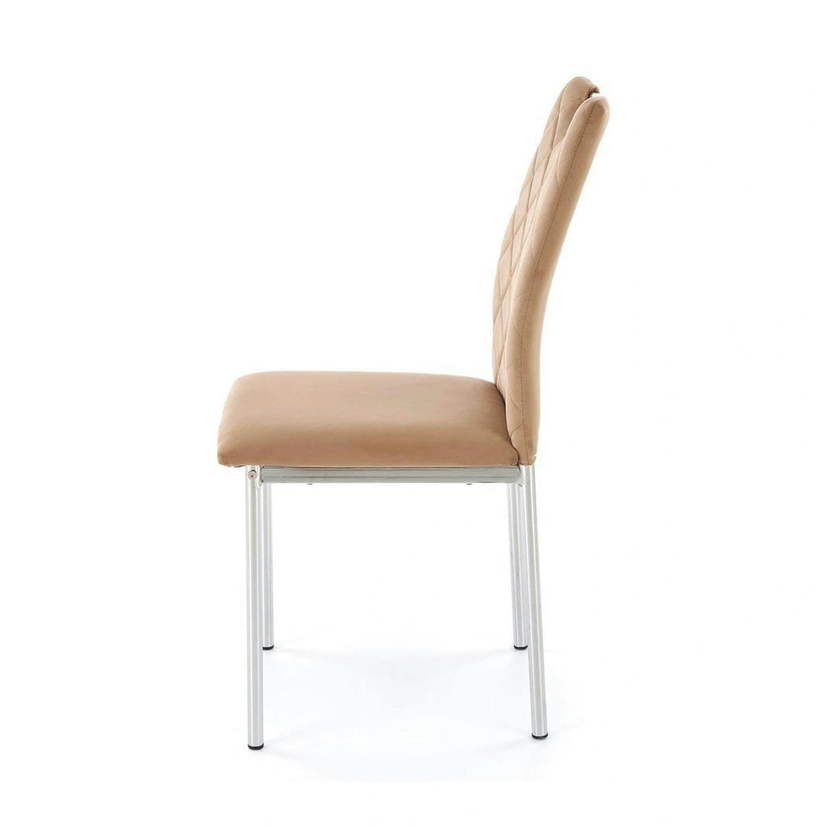 Scaun K578, bej - HLR 11/argintiu, stofa catifelata/otel, 43x53x93 cm