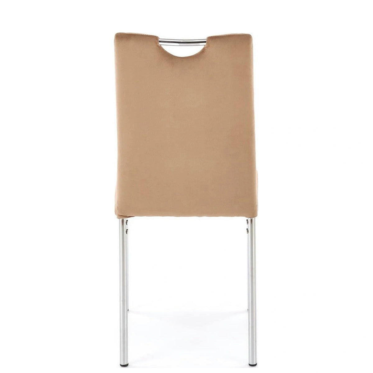 Scaun K578, bej - HLR 11/argintiu, stofa catifelata/otel, 43x53x93 cm