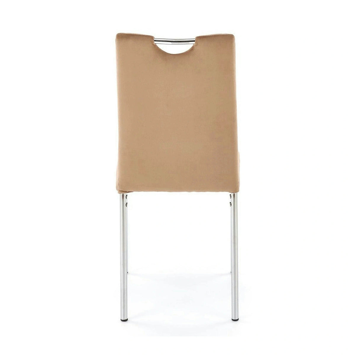 Scaun K578, bej - HLR 11/argintiu, stofa catifelata/otel, 43x53x93 cm