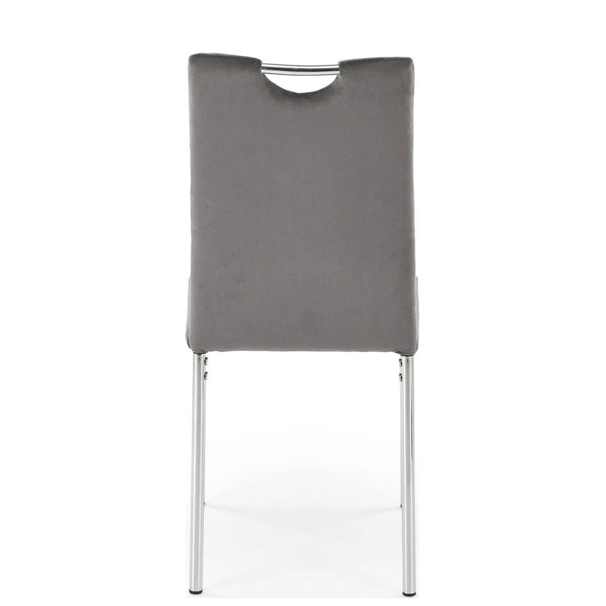 Scaun K578, gri - HLR 21/argintiu, stofa catifelata/otel, 43x53x93 cm