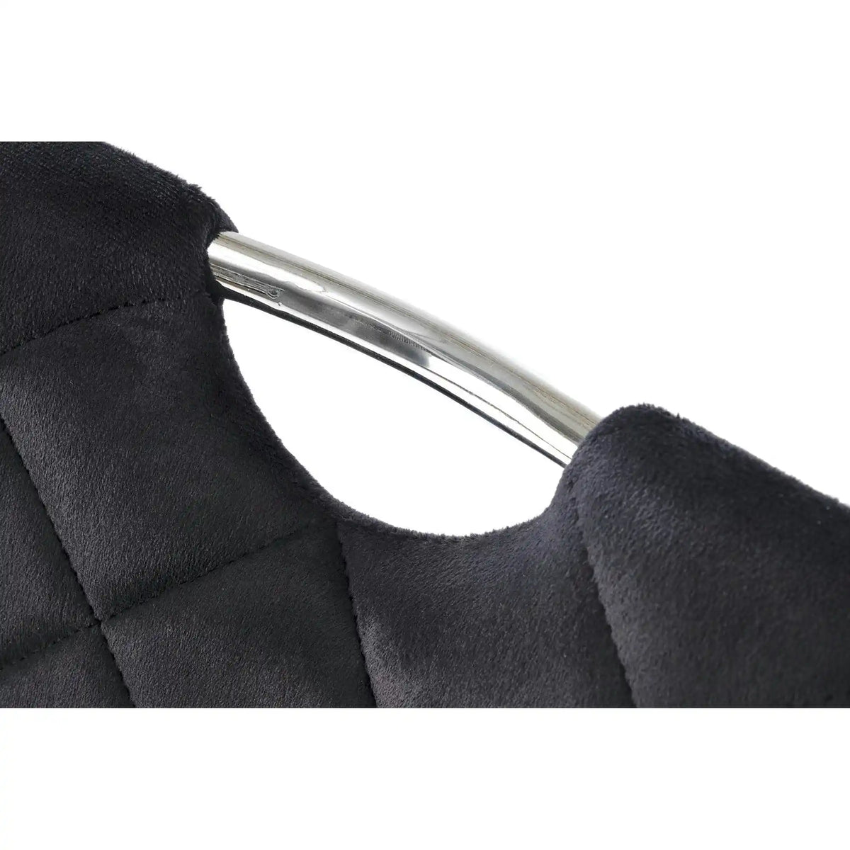 Scaun K578, negru - HLR 66/argintiu, stofa catifelata/otel, 43x53x93 cm