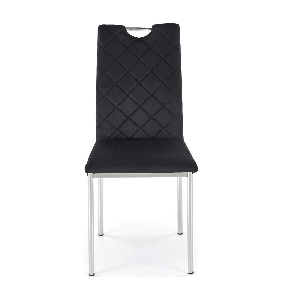 Scaun K578, negru - HLR 66/argintiu, stofa catifelata/otel, 43x53x93 cm