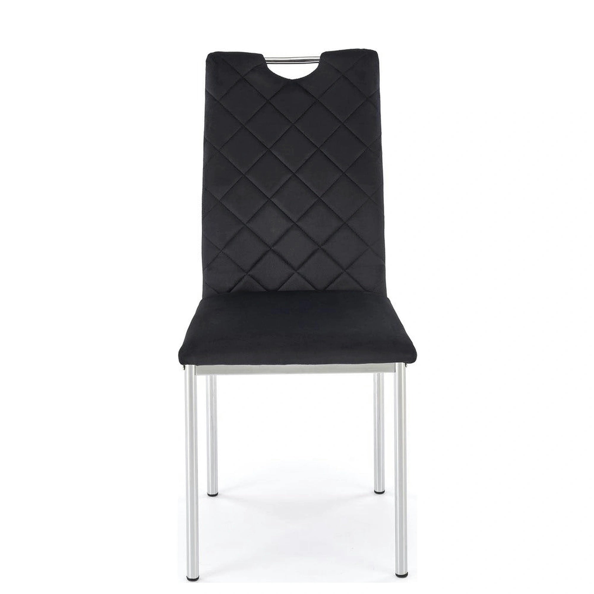 Scaun K578, negru - HLR 66/argintiu, stofa catifelata/otel, 43x53x93 cm