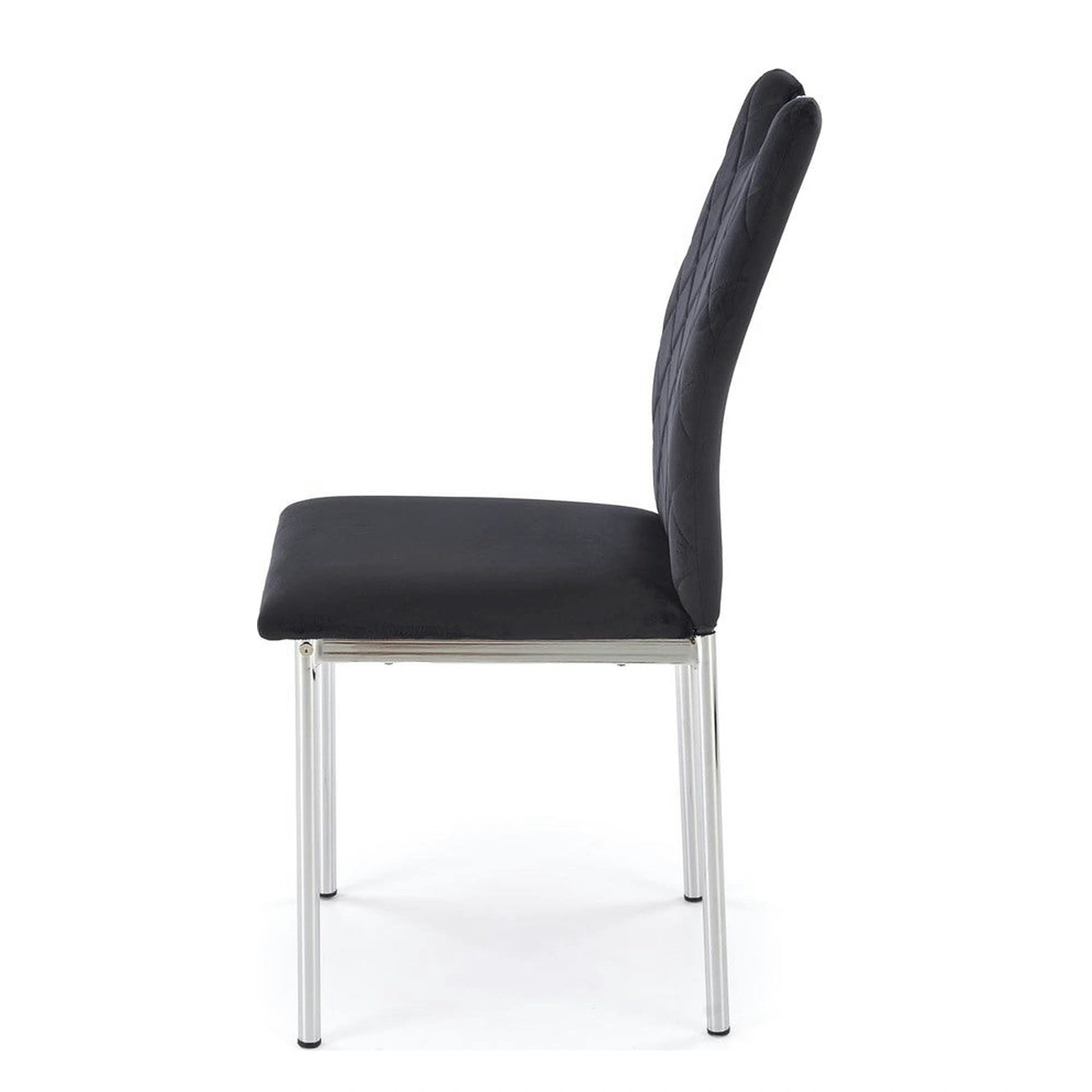 Scaun K578, negru - HLR 66/argintiu, stofa catifelata/otel, 43x53x93 cm