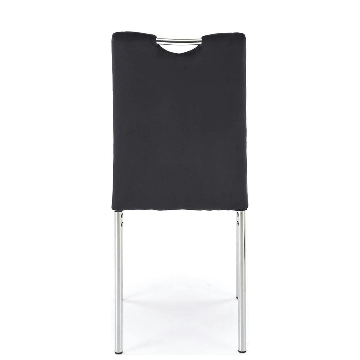 Scaun K578, negru - HLR 66/argintiu, stofa catifelata/otel, 43x53x93 cm