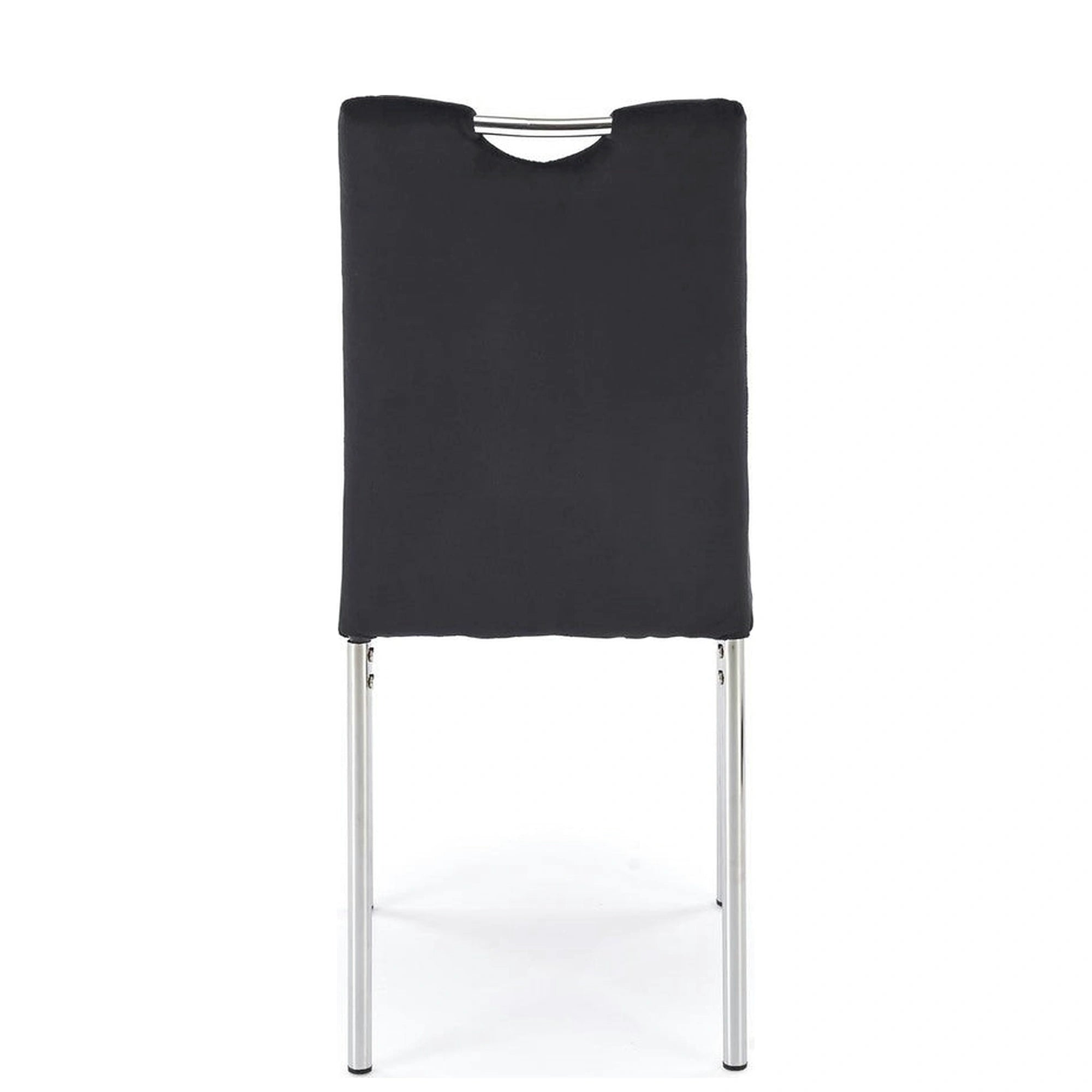Scaun K578, negru - HLR 66/argintiu, stofa catifelata/otel, 43x53x93 cm