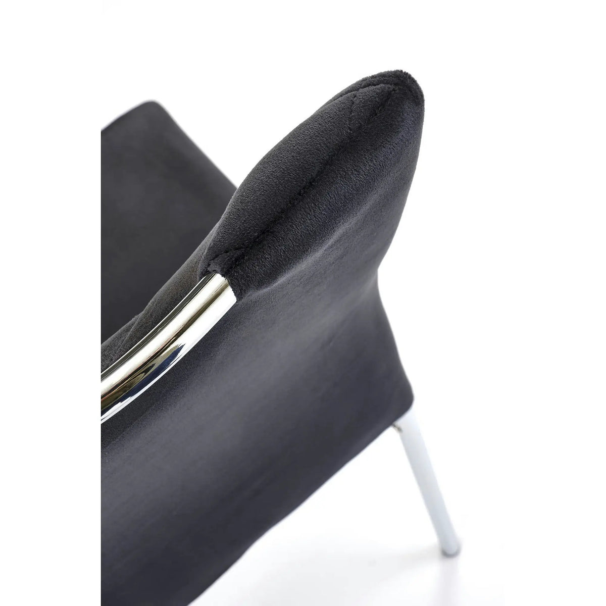 Scaun K578, negru - HLR 66/argintiu, stofa catifelata/otel, 43x53x93 cm