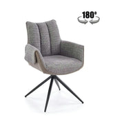 Scaun K579, gri/negru, stofa clasica/piele ecologica/otel, 65x64x87 cm