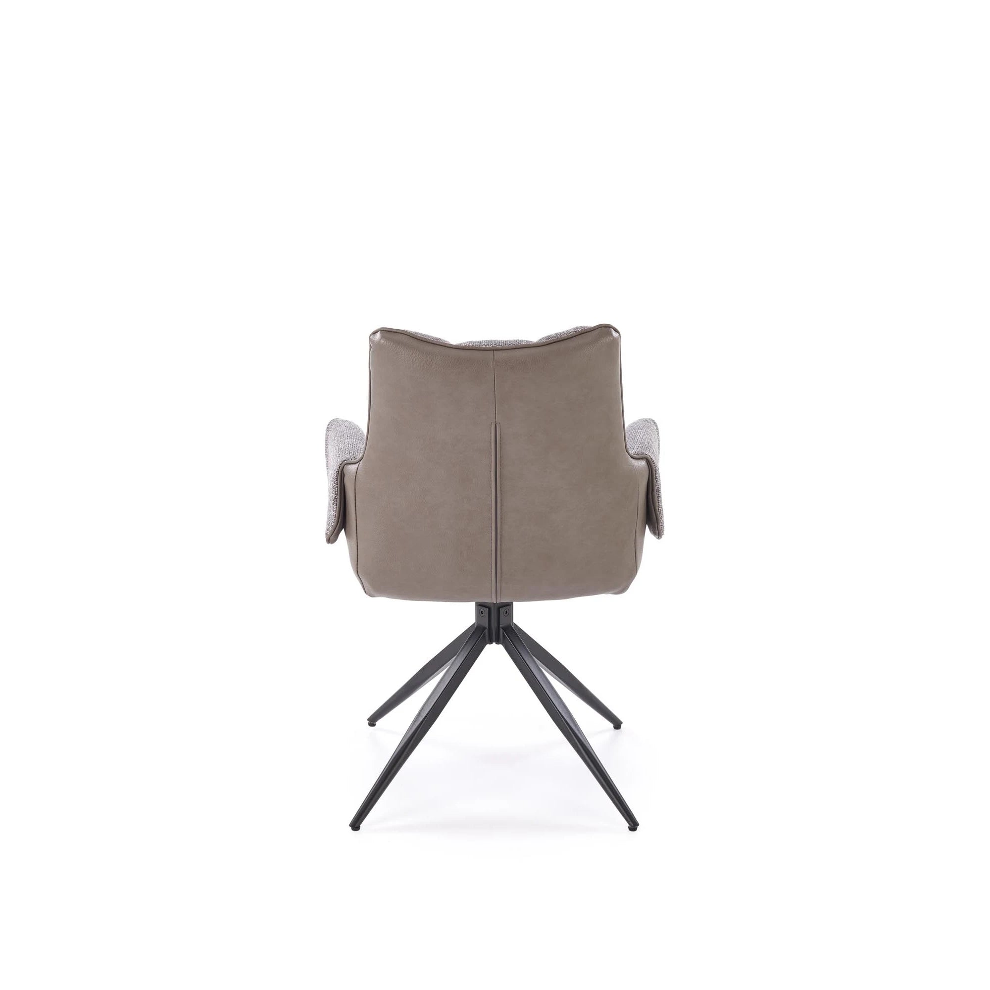 Scaun K579, gri/negru, stofa clasica/piele ecologica/otel, 65x64x87 cm