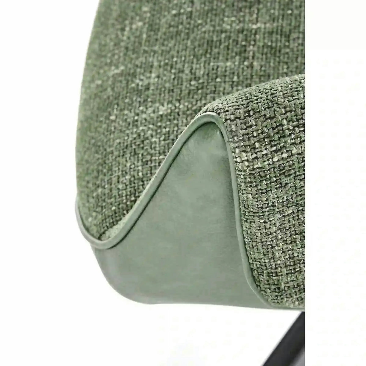Scaun K579, verde olive/negru, stofa clasica/piele ecologica/otel, 65x64x87 cm