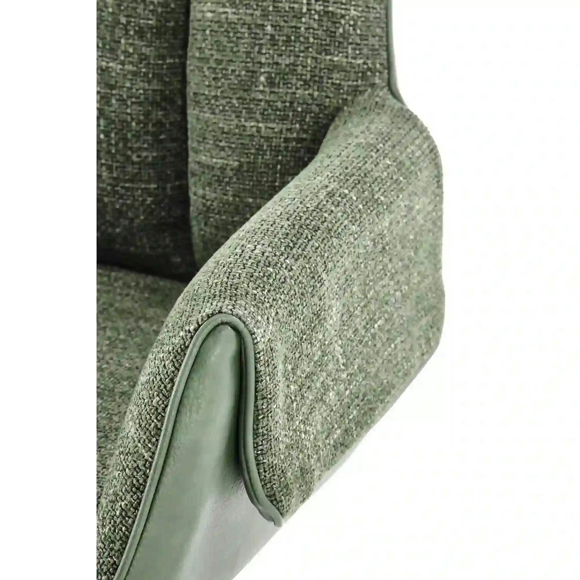 Scaun K579, verde olive/negru, stofa clasica/piele ecologica/otel, 65x64x87 cm