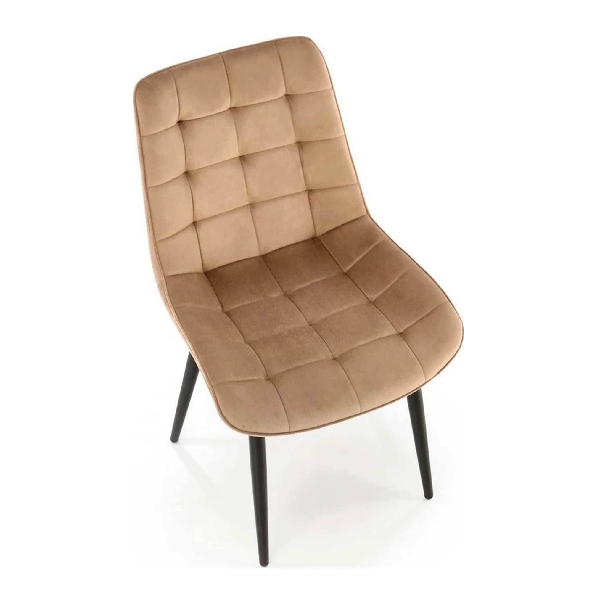 Scaun K580, bej - HLR 11, stofa catifelata/otel, 51x61x85 cm