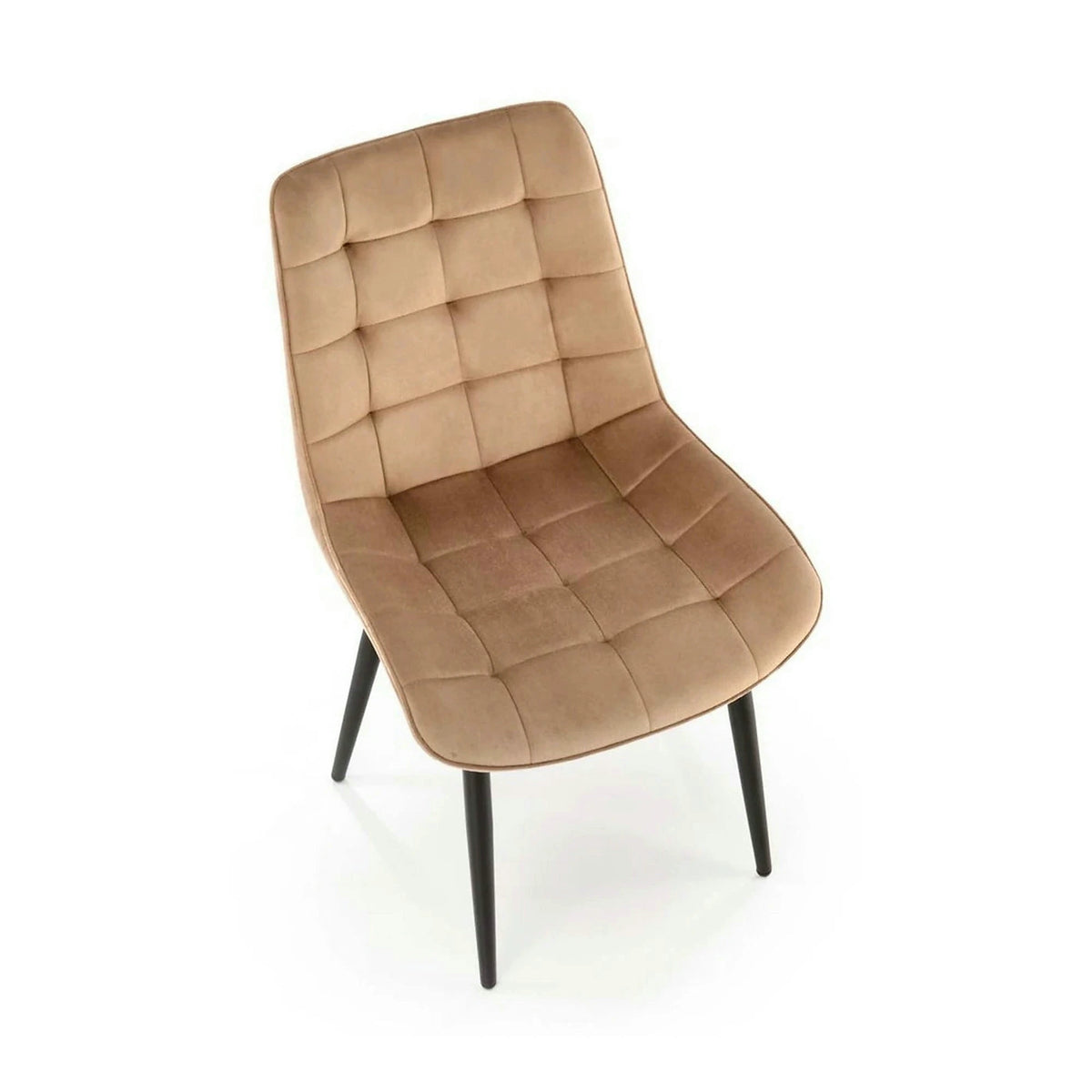 Scaun K580, bej - HLR 11, stofa catifelata/otel, 51x61x85 cm
