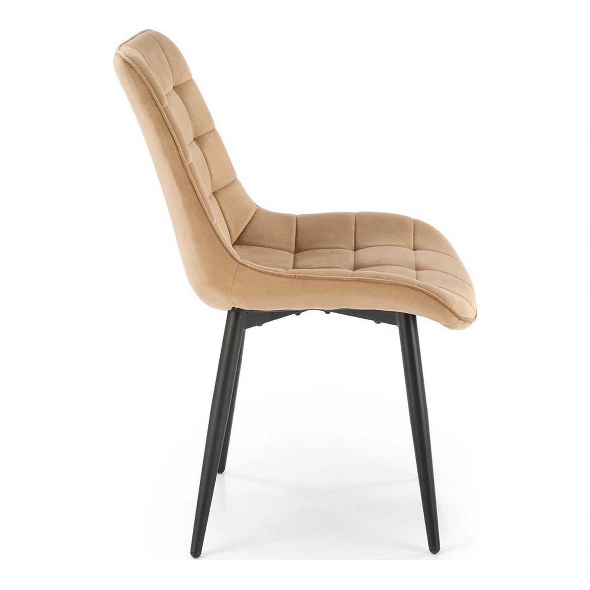 Scaun K580, bej - HLR 11, stofa catifelata/otel, 51x61x85 cm