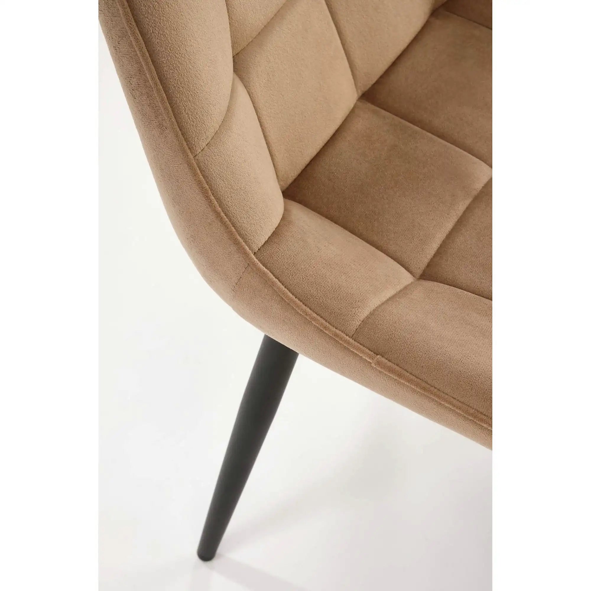 Scaun K580, bej - HLR 11, stofa catifelata/otel, 51x61x85 cm
